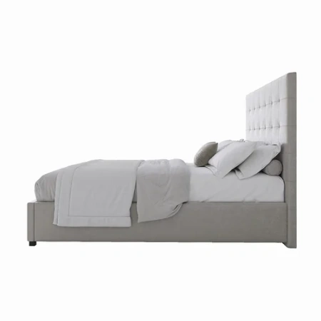 Кровать подростковая с мягкой спинкой 140х200 молочная Royal Black