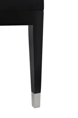 Стул простроченный велюр черный 56х65х101см