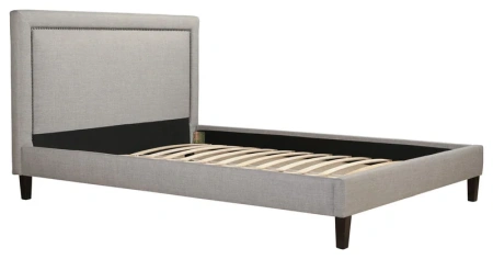 Кровать двуспальная 180х200 серая Laval Upholstered
