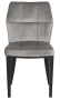 Стул мягкий со спинкой серый 84 см