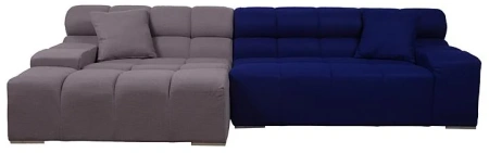 Диван "Болонья" модульный, серо-синий