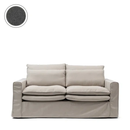 Диван Continental, 2,5 мест, ткань оксфорд, классический уголь