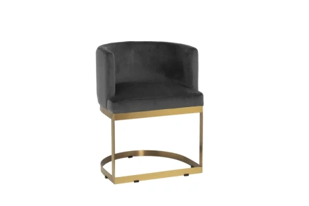 Стул на метал.основе велюр серо-коричн. 58х52х76см