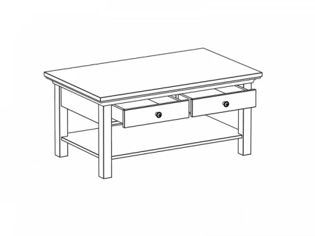 Стол журнальный Reina с выдвижными ящиками Белый