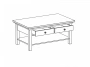 Стол журнальный Reina с выдвижными ящиками Белый