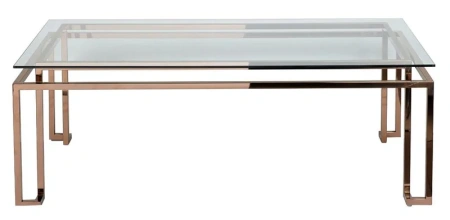 Журнальный столик стеклянный с золотыми ножками