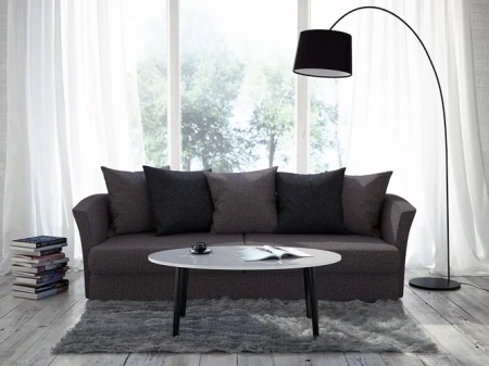 Стол журнальный Ellips белый;черный