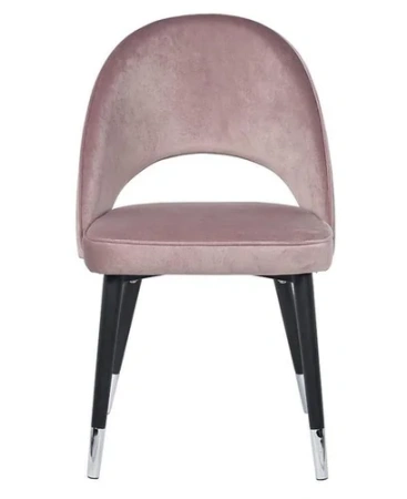 Стул велюр пепельно-розовый 51х56х84см