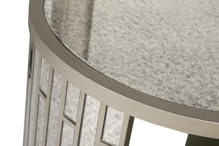 Журнальный столик круглый зеркальный 61 см