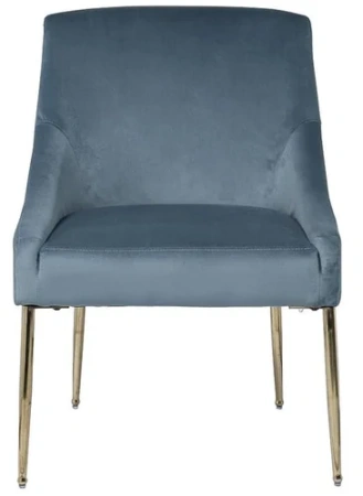 Стул мягкий с металлическими ножками изумрудный