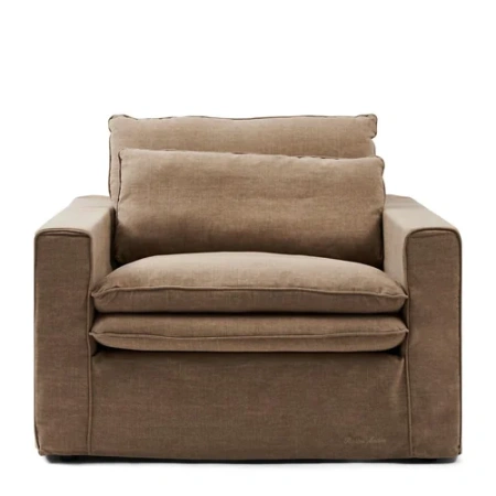 Широкое кресло Continental Love Seat, хлопок, бежевый