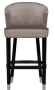 Стул барный велюр жемчужно-серый 66х59х108 см