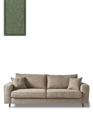 Диван Kendall 3,5 местный, ткань оксфорд, зеленый лес