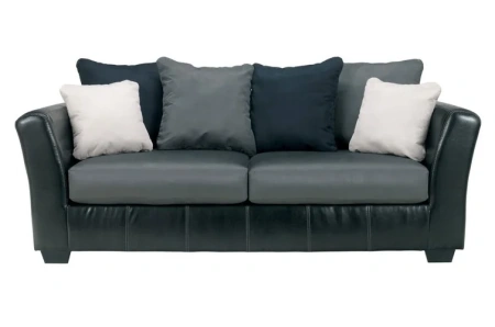 Диван Ashley двухместный прямой сине-черный