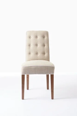 Обеденный стул Кейп Бретон бежевый с белым кантом, лен